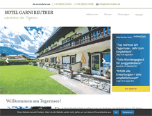Tablet Screenshot of hotel-reuther.de